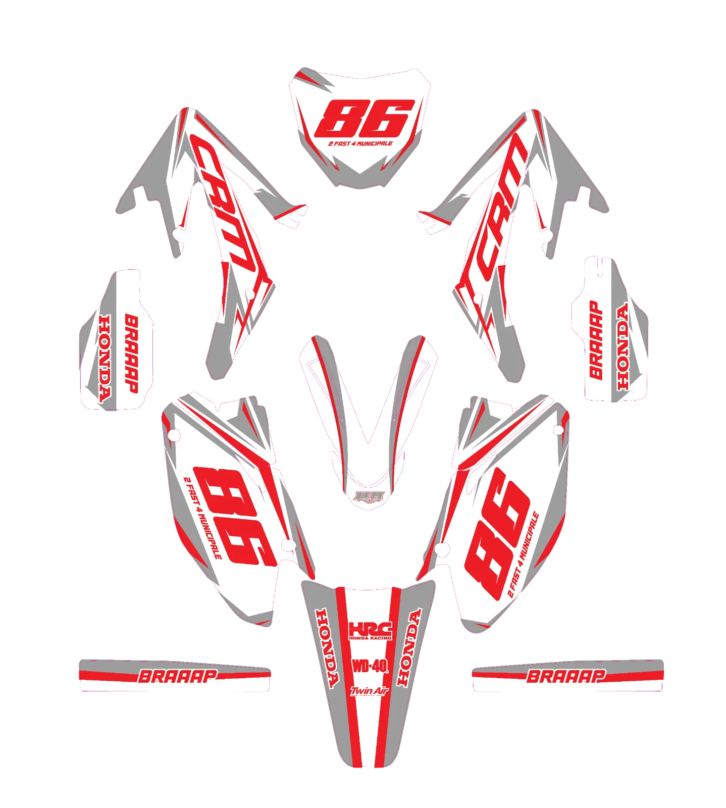Grafiche personalizzate per moto